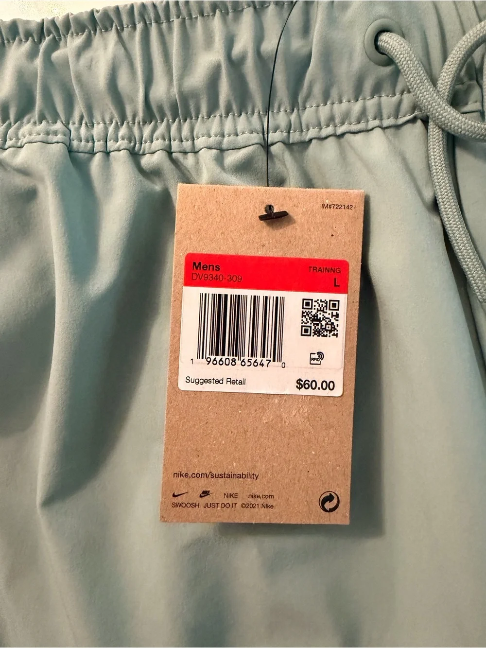 Nike Men’s Mint Green Athletic Shorts